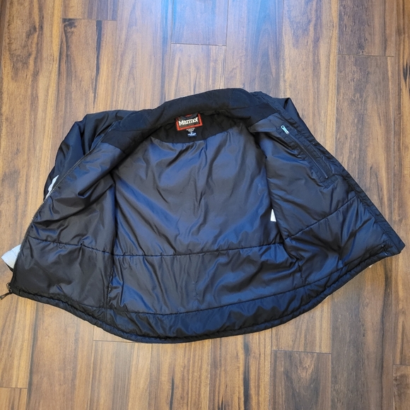 Women's Y2k Marmot Insulated Full Zip jacket Size Large black Grey - Picture 6 of 13